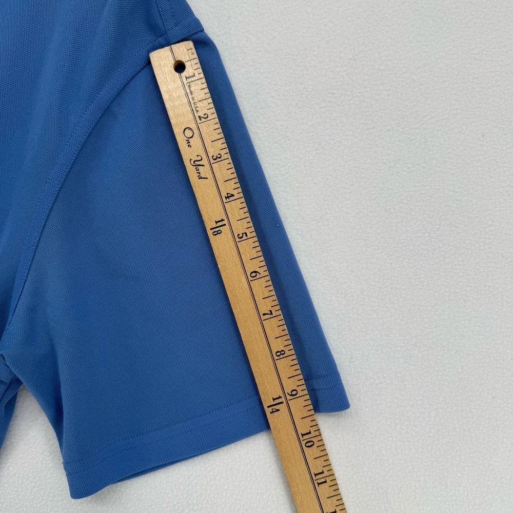 Ariat Golf Shirt Mens Large Blue AriatTek Heat Series Performance Short Sleeve - Picture 10 of 10